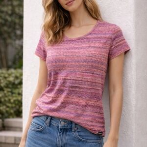 PRANA AZTEC PATTERN T SHIRT SIZE LARGE